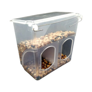 Tall Two-Hole Plastic Pigeon Feeder