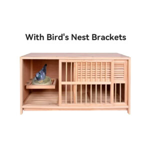 Wooden Pigeon Breeding Cage with Egg Tray and Privacy Blinds