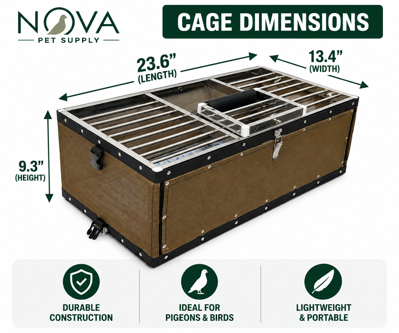 Pigeon Transport Cage Stainless Steel